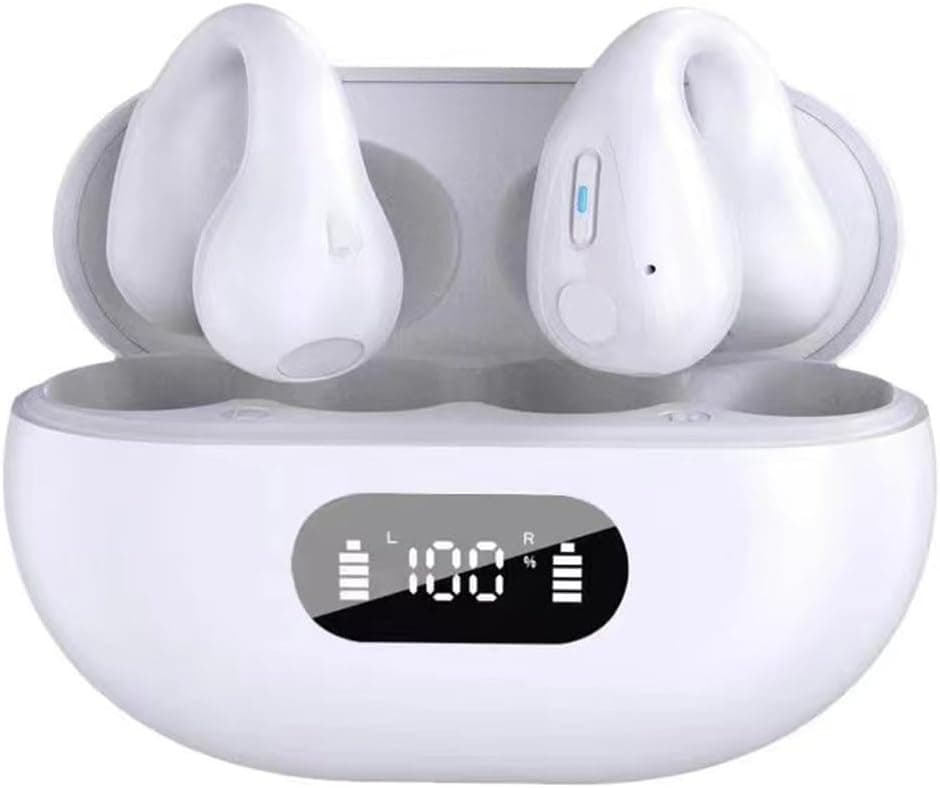 Wireless Bone Conduction Headphones, Open-Ear Design, Bluetooth 5.0, Sports Headset (White) - image 1