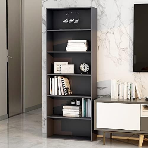 TaoHFE White Horizontal Bookshelf Horizontal Bookcase Low Bookshelf Office Shelves