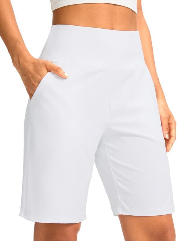G Gradual Women's Bermuda Long Shorts with Pockets 9"/7"/5" High Waisted Shorts for Women Walking Athletic Workout