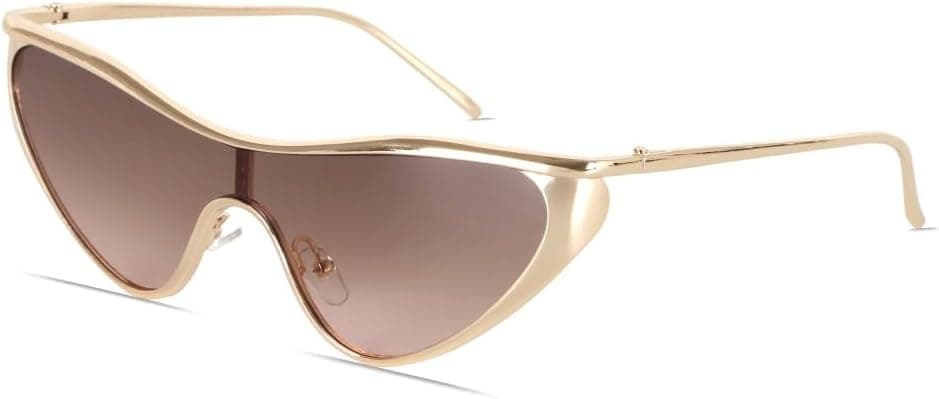 Silver Y2k Sunglasses for Women and Men, Retro Cat Eye Sunnies Novara - image 1