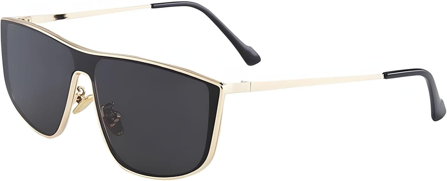 Y2k Rectangle Sunglasses Retro Square Sunnies Ebony - image 1