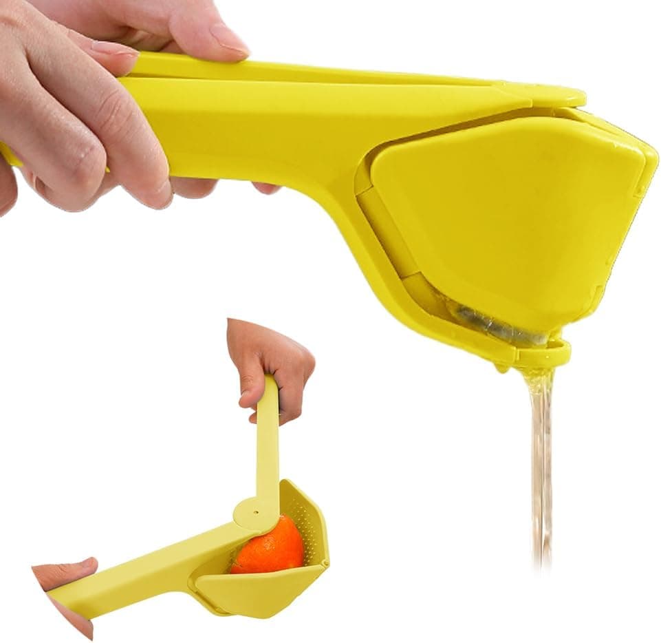 Lemon Squeezer Manual, Large Flat Lemon Squeezer, Easy Squeeze Lime Squeezer, Manual Press Lemon Juicer Citrus Juicer with Sideways Pivot Leverage, Folds Flat For Space-Saving Manual Juicers