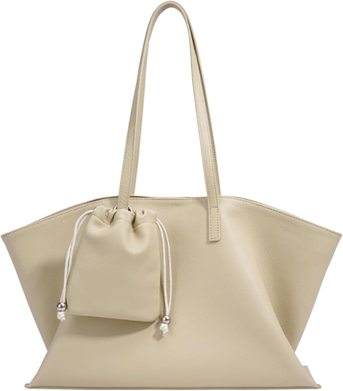 Genuine Leather Tote Bag for Women, Soft Purses Handbags Shoulder Fashion Top Handle Bag Large Capacity