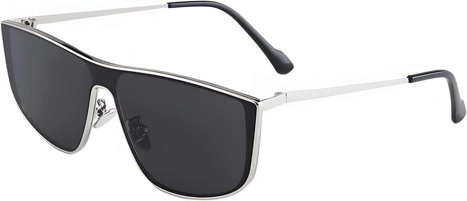 Y2k Rectangle Sunglasses Retro Square Sunnies Ebony - image 1