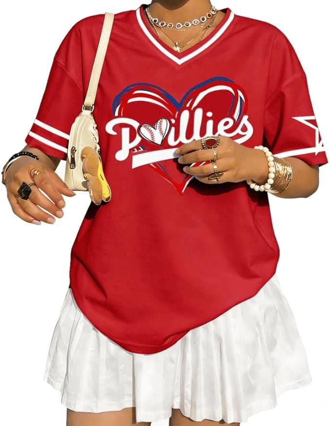 Baseball Jersey Women Baseball Mom Shirt Funny Baseball Team Graphic Shirts Casual Game Day Fan Short Sleeve Tee Tops - image 1