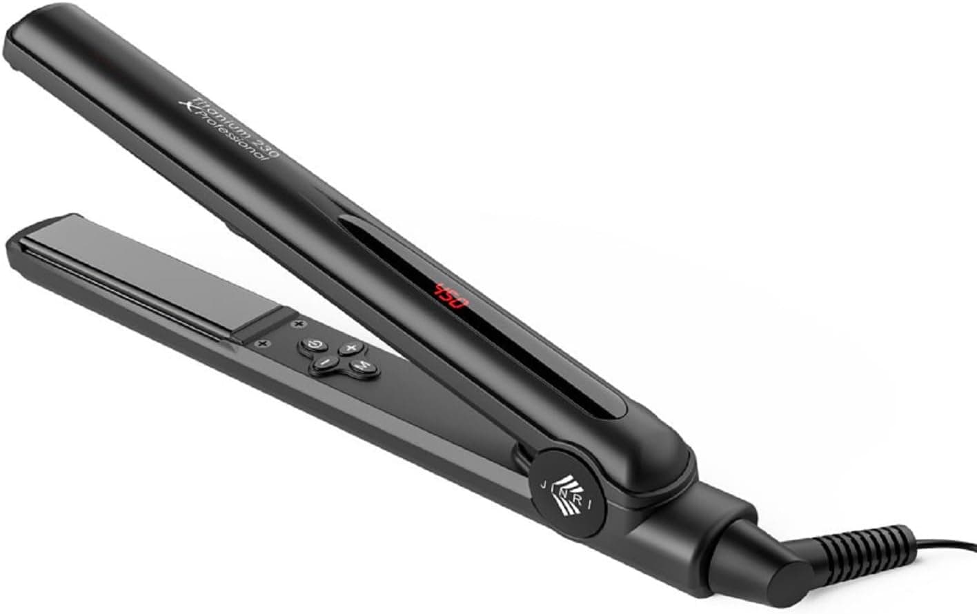 JINRI 1" Flat Iron, Hair Straightener with Anti-Static Technology, Rapid 30-Second Heat-Up, 60-Minute Auto Shut-Off, Longer Ceramic Plates, and Titanium-Ceramic Coating - image 1