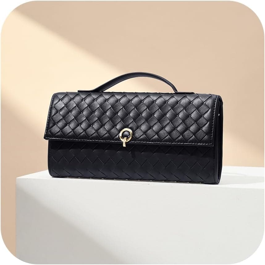 Dressy Clutch Purses for Women, Crossbody Bags with Top Handle, Formal Evening PU Leather Flapover Handbag