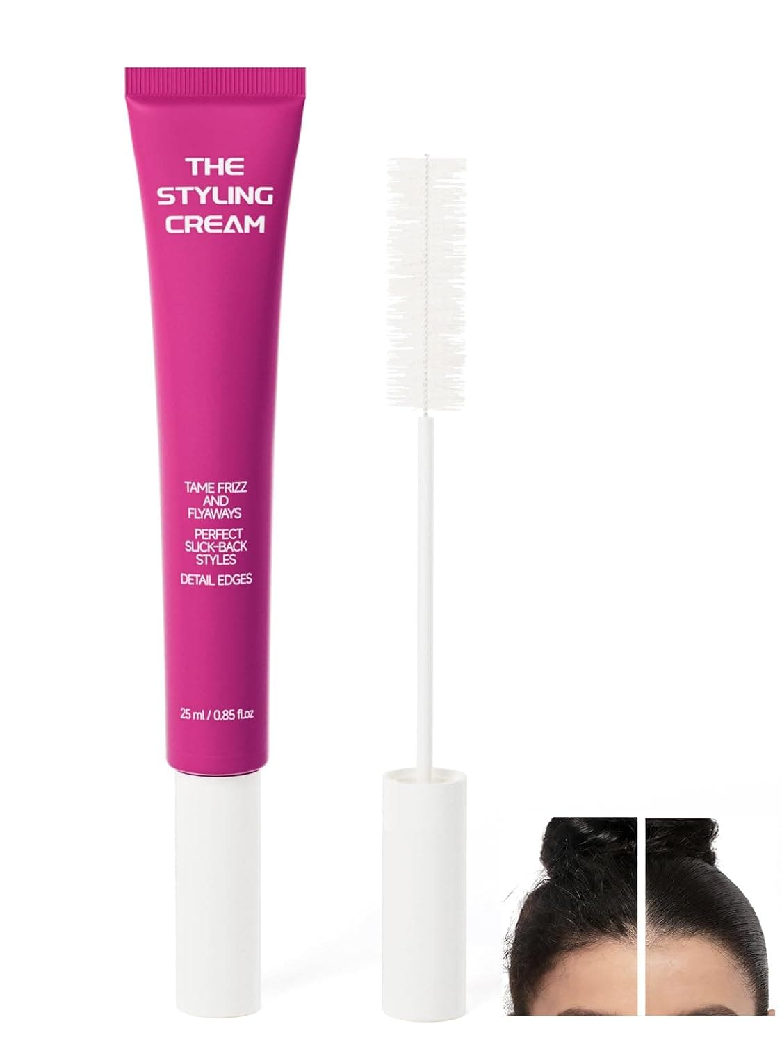 Hair Mascara for Flyaways, Fly Away Hair Stick, Wax Stick for Hair, Lightweight Anti Frizz Slick Back Hair Styling Wax Stick, Taming Wand Gel for Smoothing Women Girls