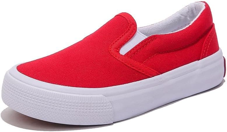 Kids Slip‑On Canvas Sneakers, No‑Lace Casual Shoes for Boys & Girls