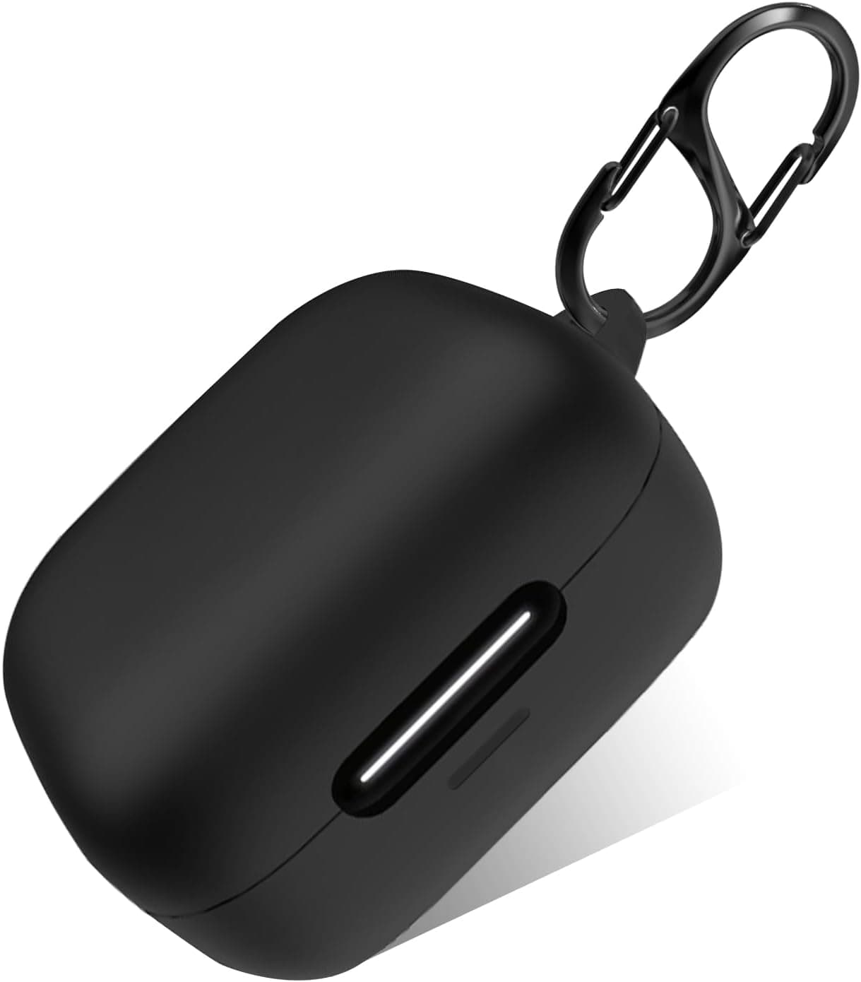 Silicone Case Compatible with Anker Soundcore P30i, Shockproof Protective Cover with Carabiner for Easy Attachment, Designed for Men and Women (Black)