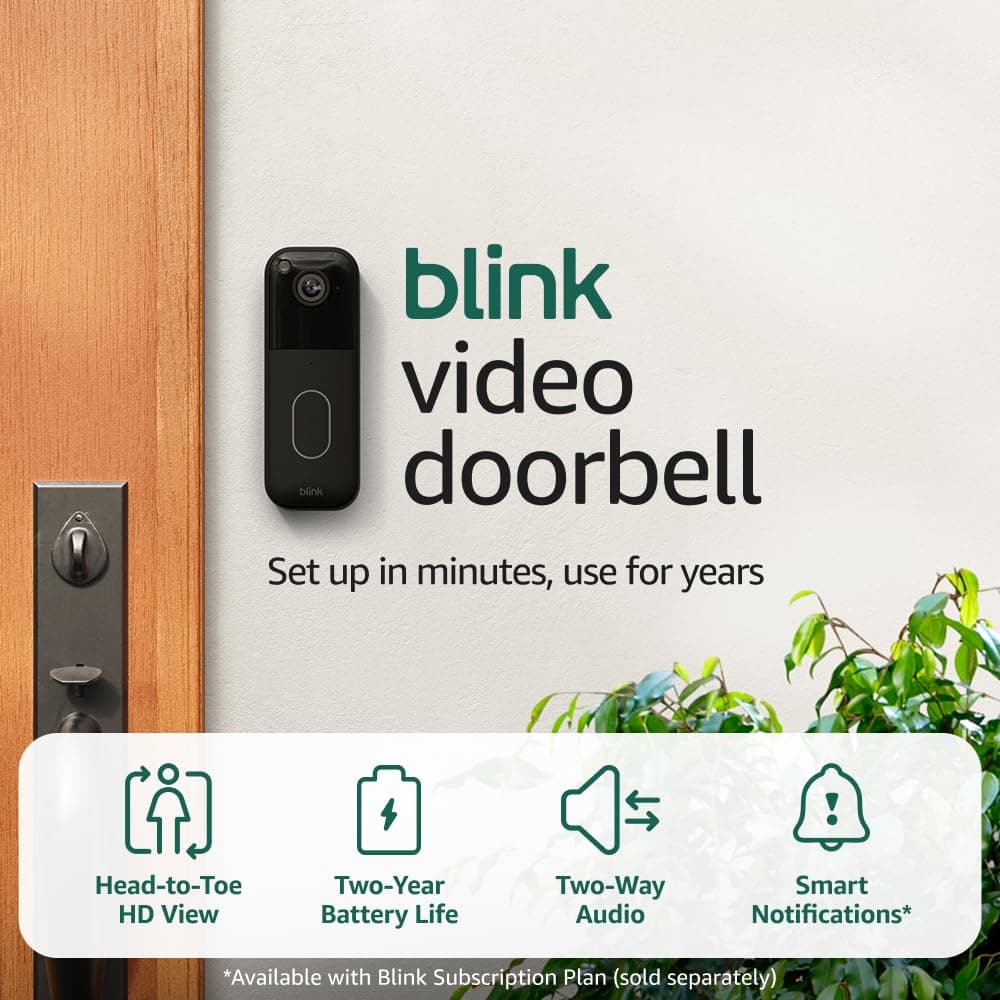 Blink Video Doorbell System with Sync Module - Head-to-Toe HD Security