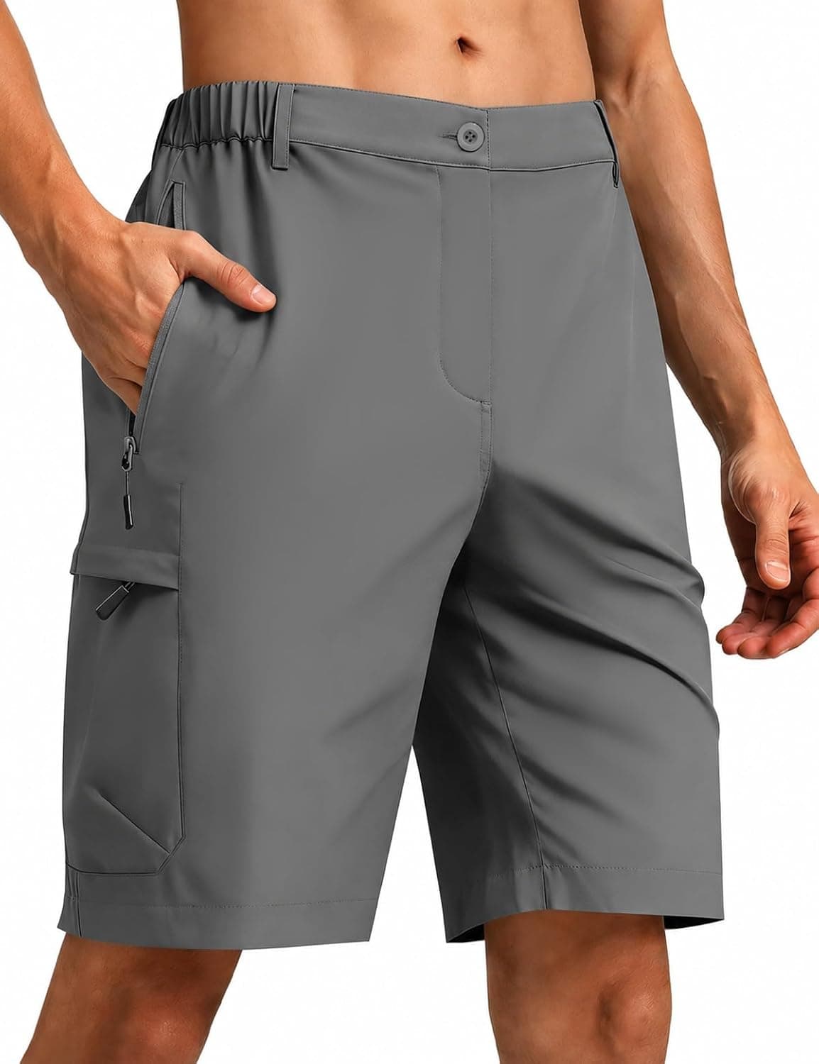 Mens Hiking Cargo Shorts 9" Quick Dry Casual Work Tactical Shorts for Men Outdoor Golf Camping with 6 Zipper Pockets - image 1