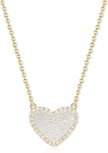 Tinkbush 14K Gold‑Plated Natural Gemstone Pendant Necklace – Elegant Gift Box Included - image 1