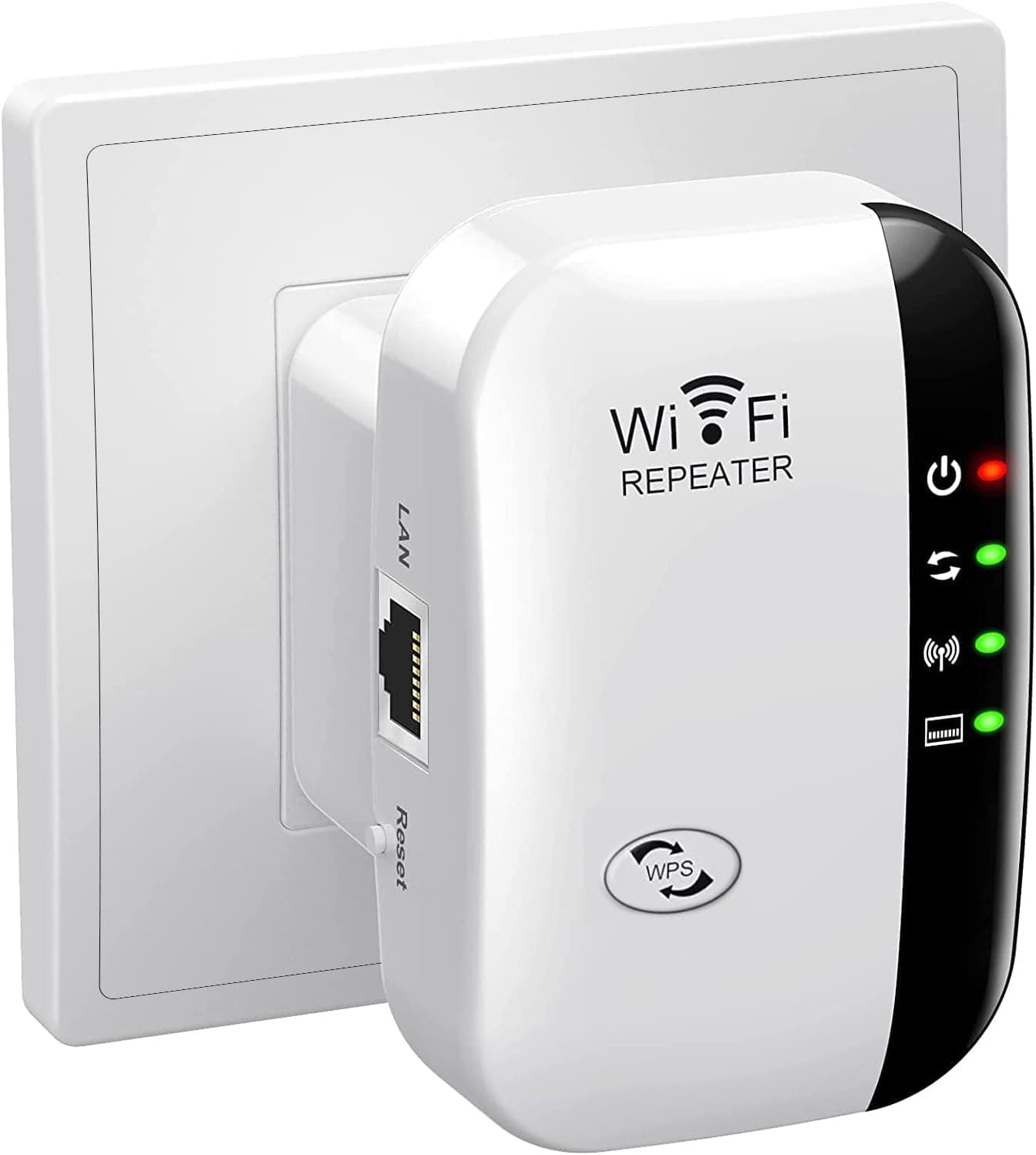 WiFi Extender, WiFi Signal Booster Up to 5000sq.ft and 50+ Devices, Internet Extender, Wireless Internet Repeater, Long Range Amplifier with Ethernet Port,1-Key Setup, Access Point, Alexa Compatible - image 1