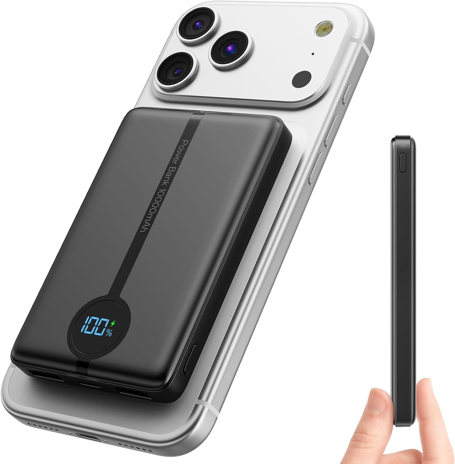 for MagSafe Power Bank 10000mAh,Ultra-Slim Magnetic Portable Charger | 20W USB-C Power Delivery,LED Display,Travel Essential for Magsafe Battery Pack Compatible with iPhone17 16 15 14 13 12 Series