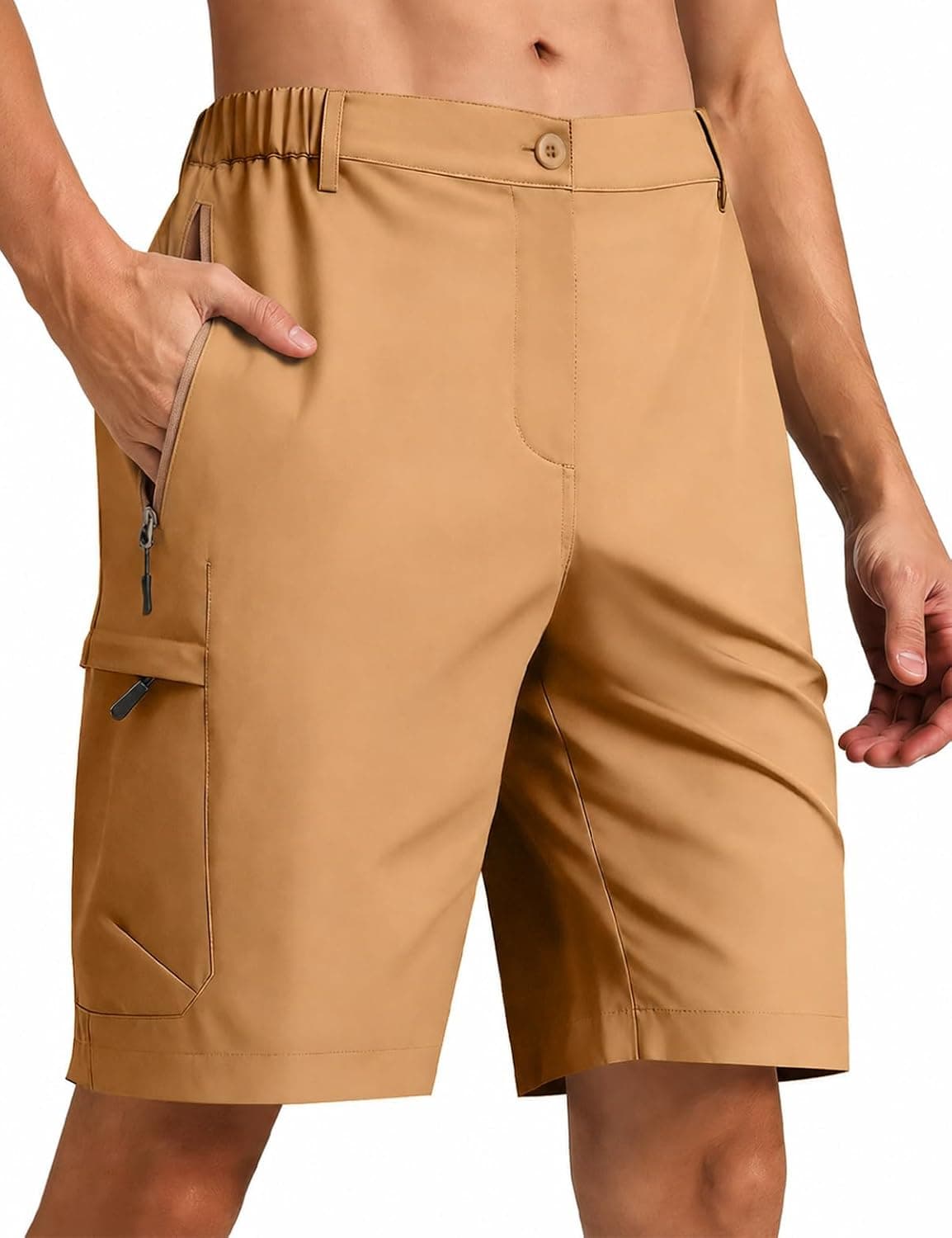 Mens Hiking Cargo Shorts 9" Quick Dry Casual Work Tactical Shorts for Men Outdoor Golf Camping with 6 Zipper Pockets - image 1