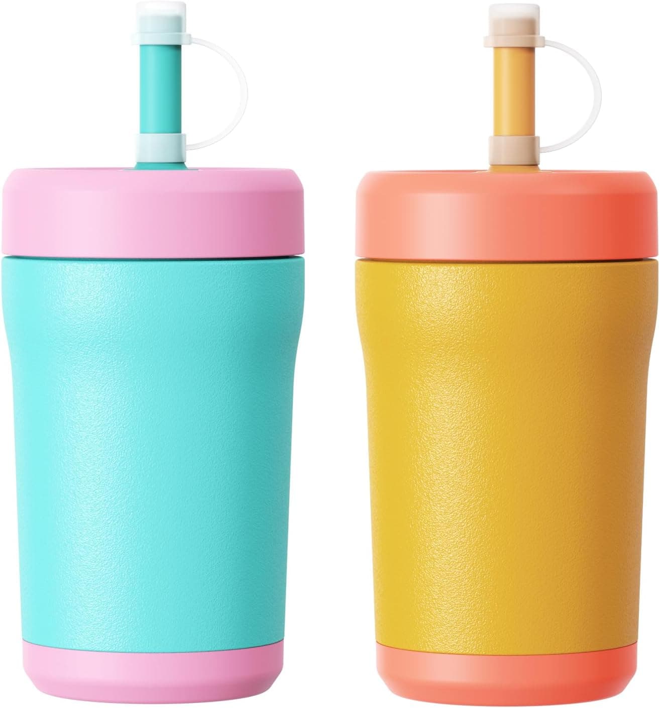Sursip Toddler Insulated Stainless Steel Cups Spill Proof, Kids 12 oz Sippy Cups for Toddlers 1-3 Tumbler with Straw and Lid for Smoothie BPA-Free - image 1