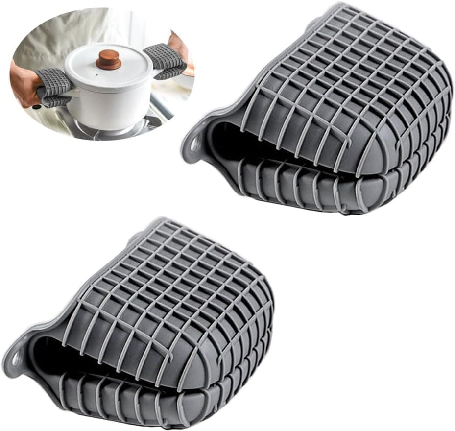 Oniapro 2 Pack Silicone Oven Mitts for Cooking, Heat Resistant Oven Mitt Set - image 1