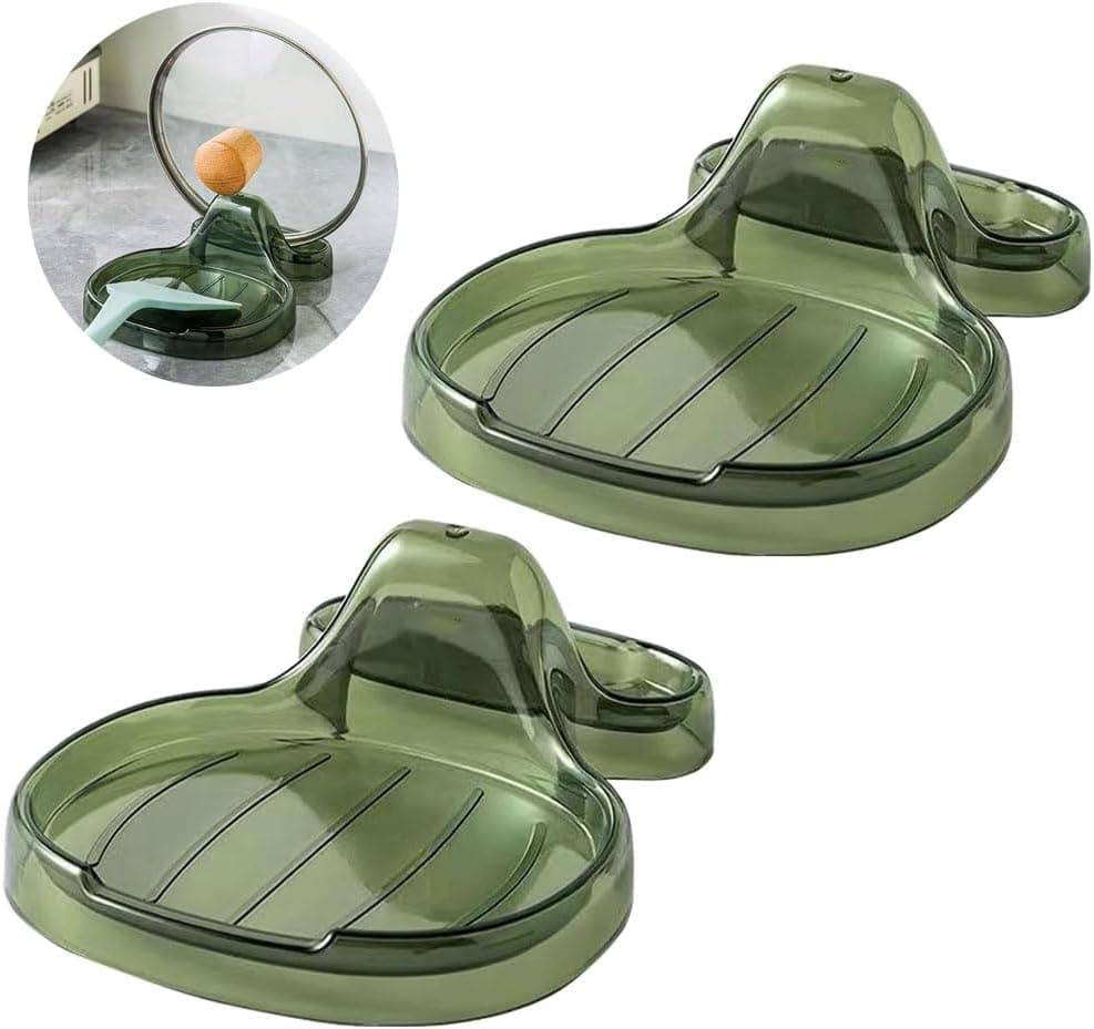 2 Pack Spoon Rest for Multiple Utensils & Lid Holder, Utensil Rest for Kitchen Counter, Cooking Spoon Holder with Drip Pad for Stove Top, Utensil Holder for Spatula, Ladle, Tongs, Spatula Holder - image 1