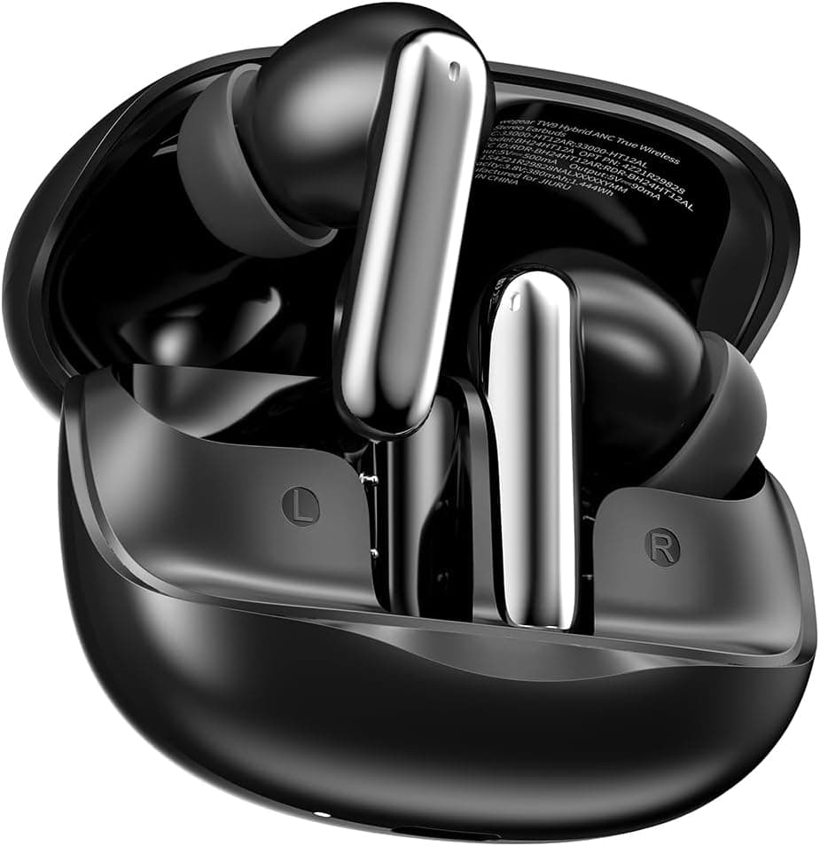 wegear Hybrid Active Noise Cancelling Wireless Earbuds, 6 Mics AI Clear Calls, 12mm Drivers Deep Bass Stereo Sound, 30H Playtime, True Wireless Earbuds, Bluetooth 5.4 Ear Buds, Comfort Fit (Black)