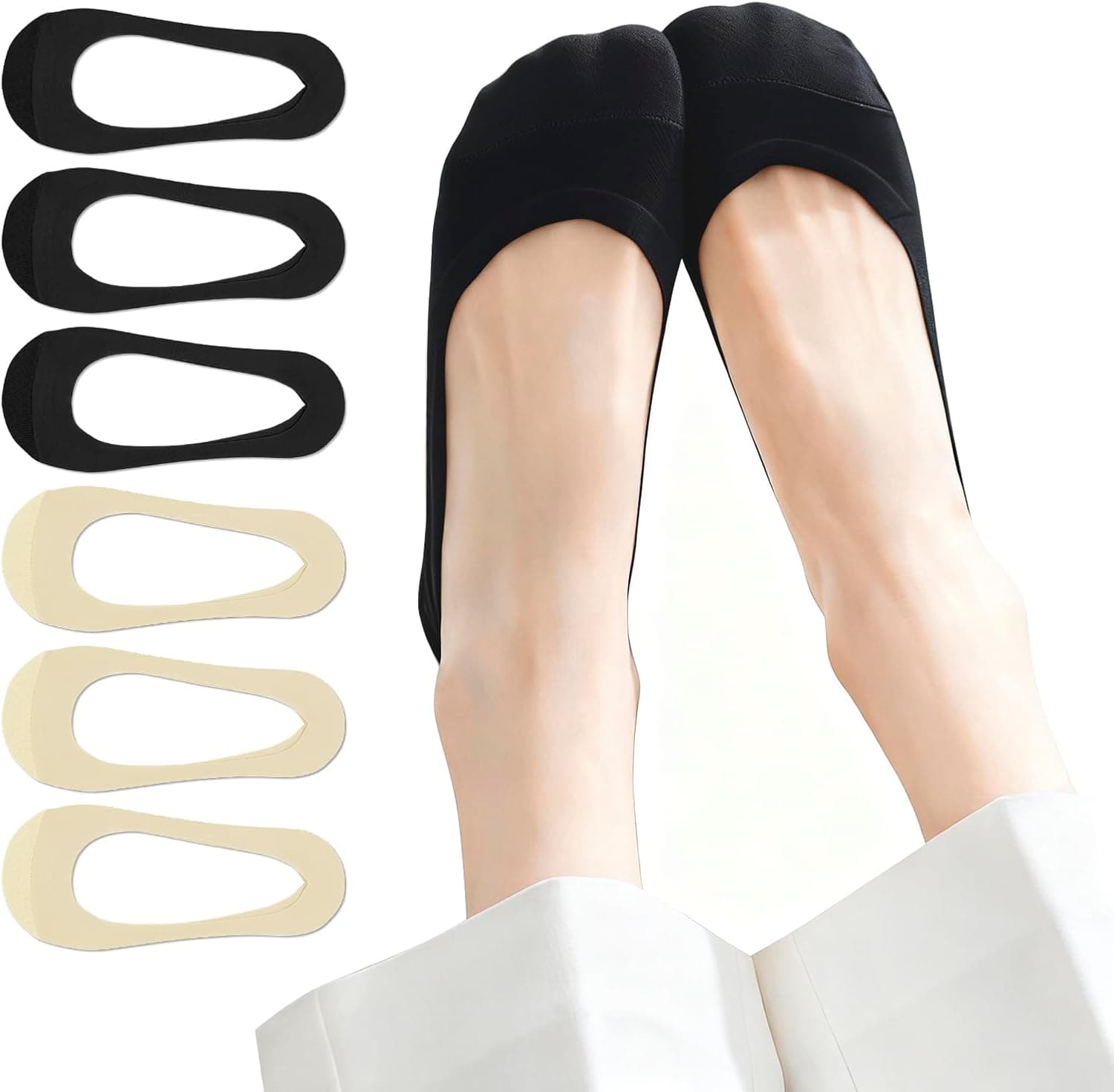 No Show Socks Womens For Flats, Seamless Footies No See Invisible Low Cut Liner loafer Socks - image 1