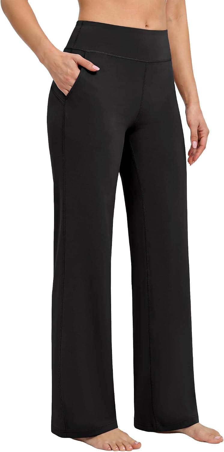 JEKAOYI Womens Wide Leg Yoga Pants Casual Trousers Pants with Pockets
