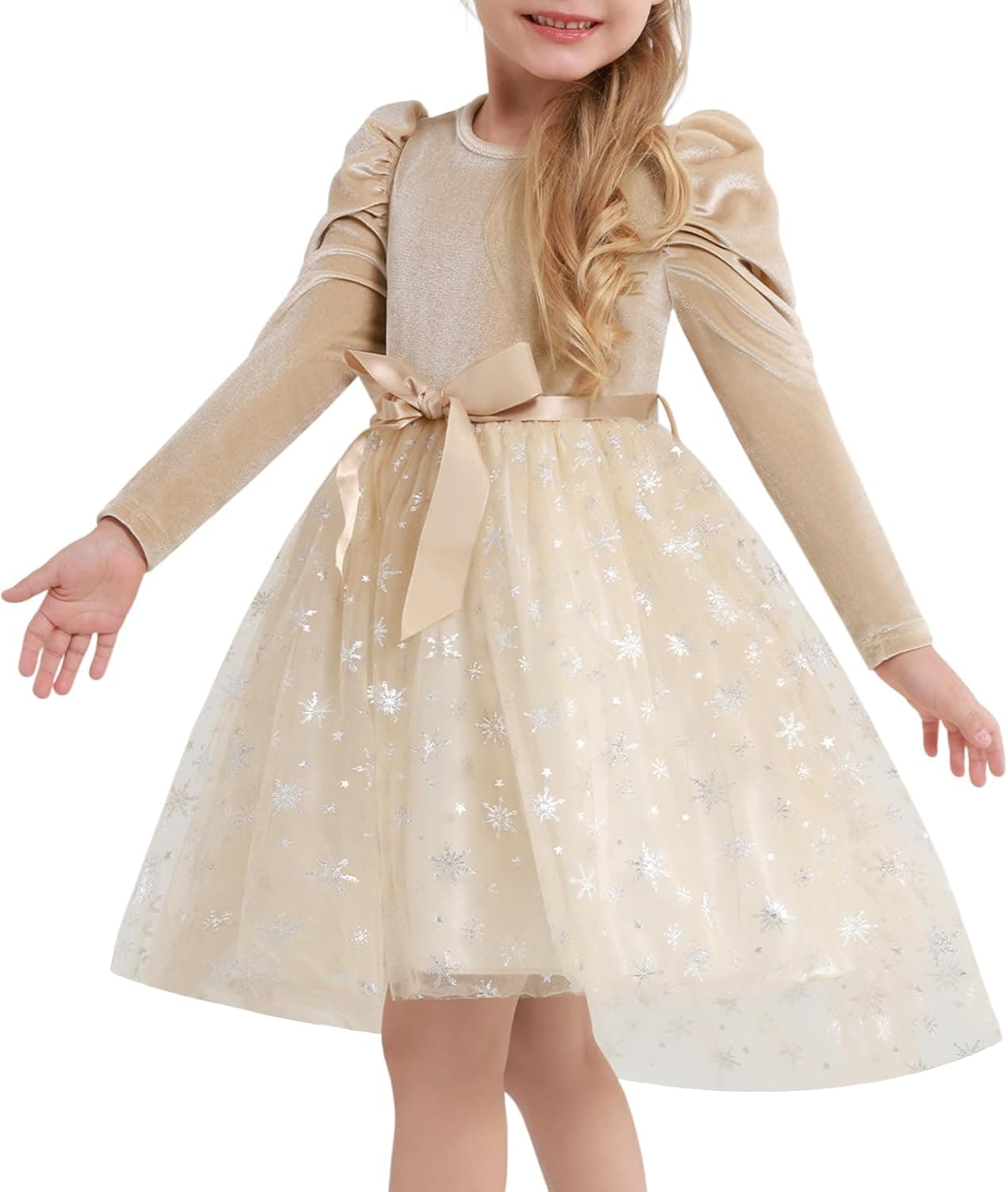 Girls Velvet Christmas Dress Toddler Tulle Sequin Tutu Dresses Kids Winter Party Holiday Casual Princess Dress 2-7Y - image 1