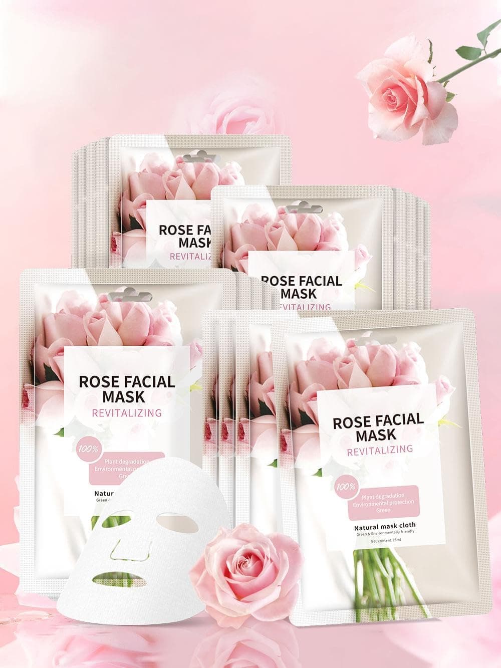 Face Masks Skincare, Spa Sheet Mask, Facial Masks for Women Skin Care, Beauty Rose Sheet Masks, Bulk Face Mask Skin Care, Beauty Masks Gifts, Hydrating Face Masks, Facial Masks 10 Sheets