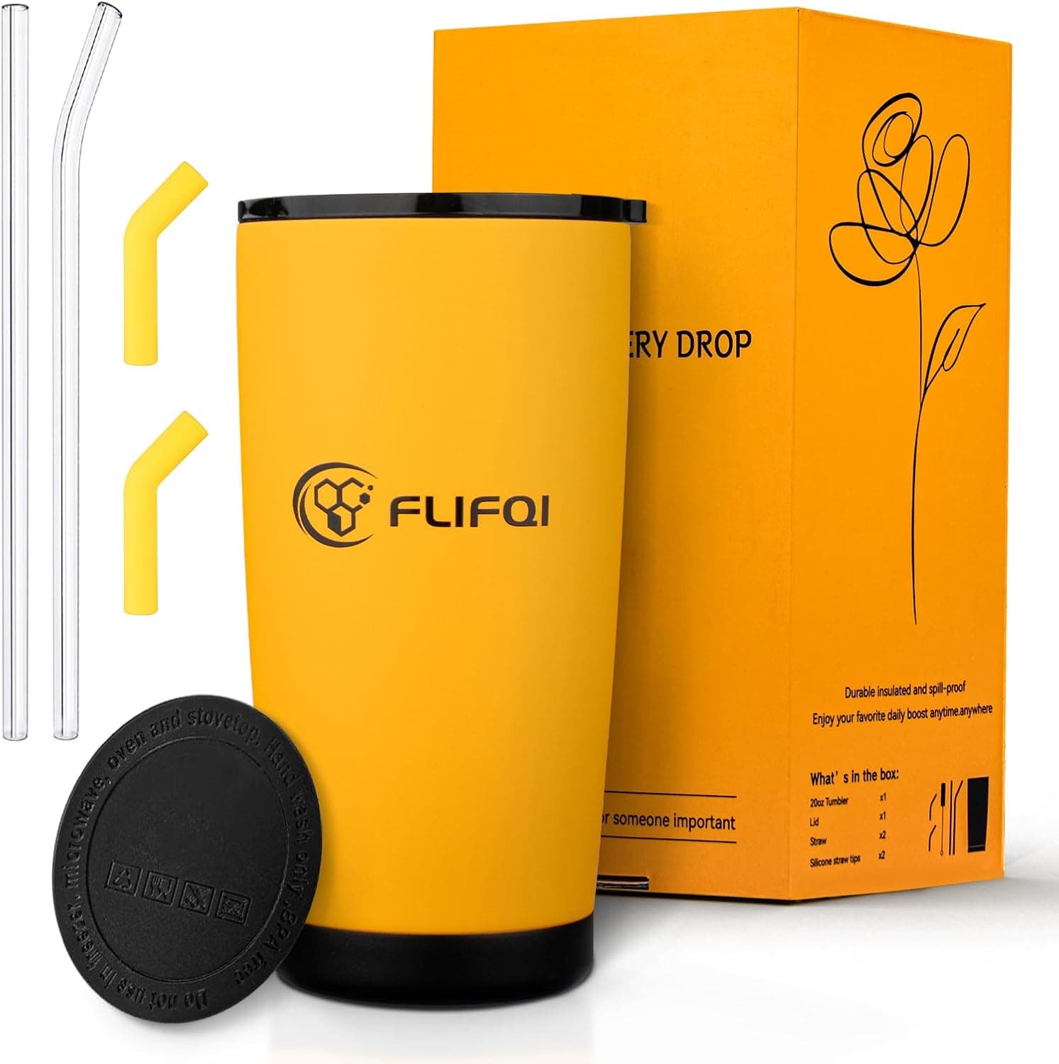 20oz Tumbler with Lid Double Wall Vacuum Insulated Travel Coffee Mug Stainless Steel Thermal Cup