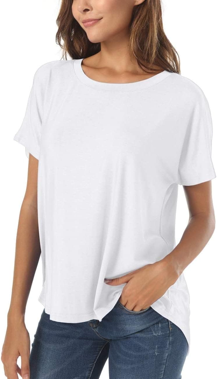 Herou Women's Loose Fit T-Shirts Short Sleeve Crew Neck Casual Tee Tops