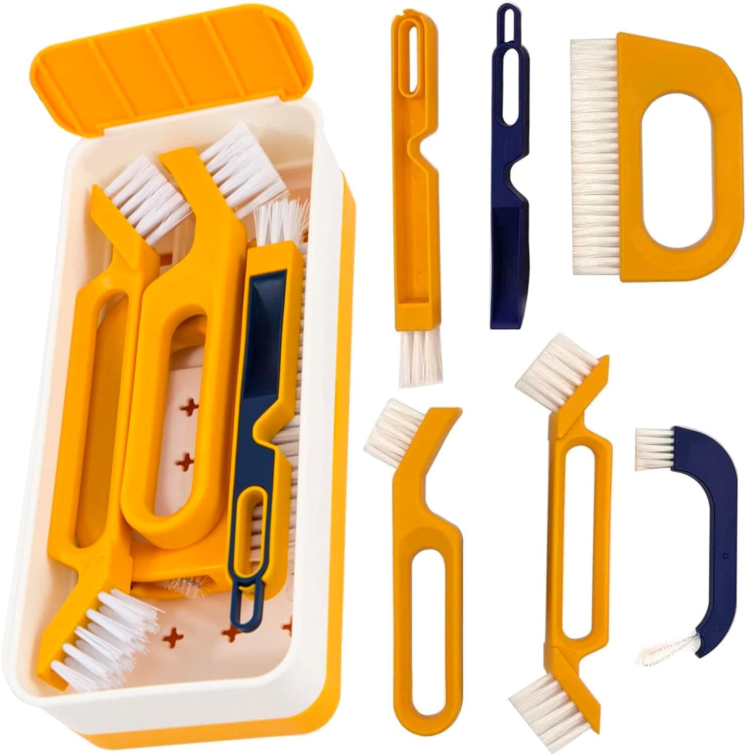 Gap Cleaning Brush Set Multifunction Groove Gap Cleaner Brush Handheld Household for Household Stoves Wall Corners Window Slots Cleaning Brushes Hard Bristles (Gap Brush Set)