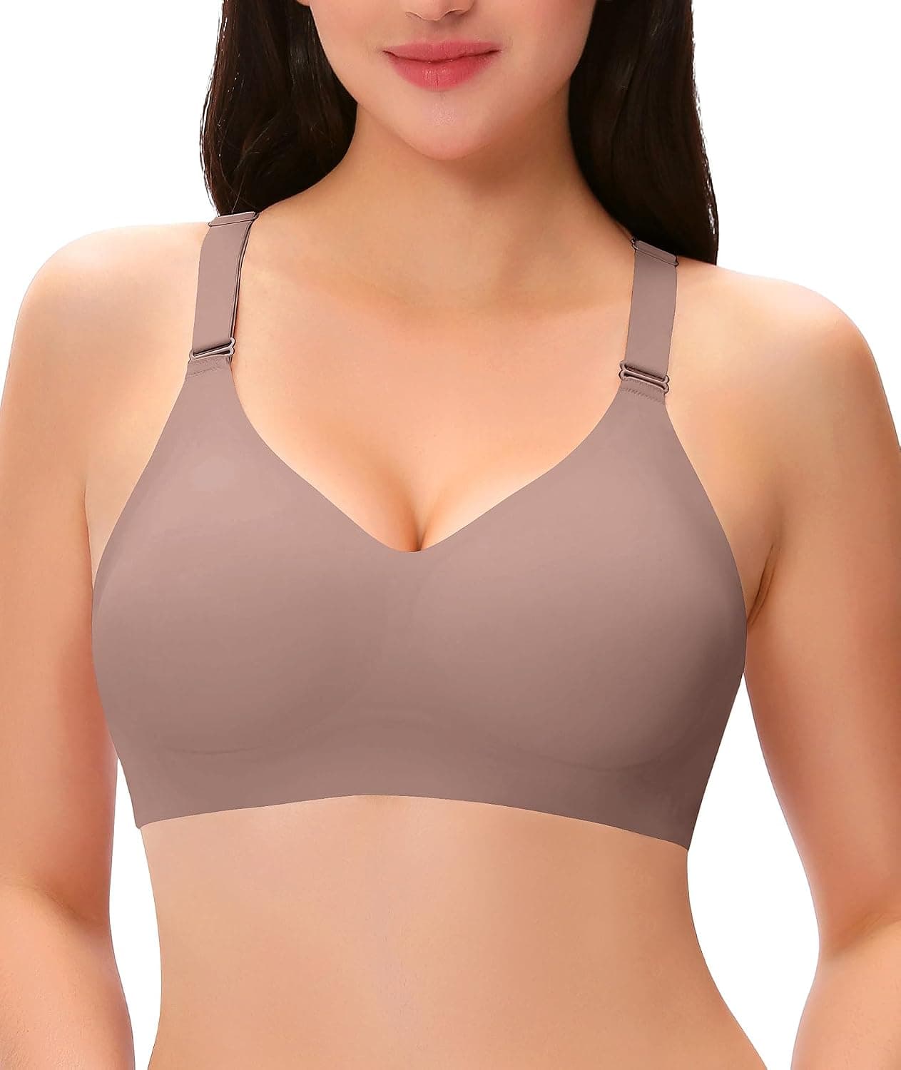 Seamless Bras for Women No Underwire Wireless Push up Bras, Cooling Ice Silk T-Shirt Bra Comfy Bralettes