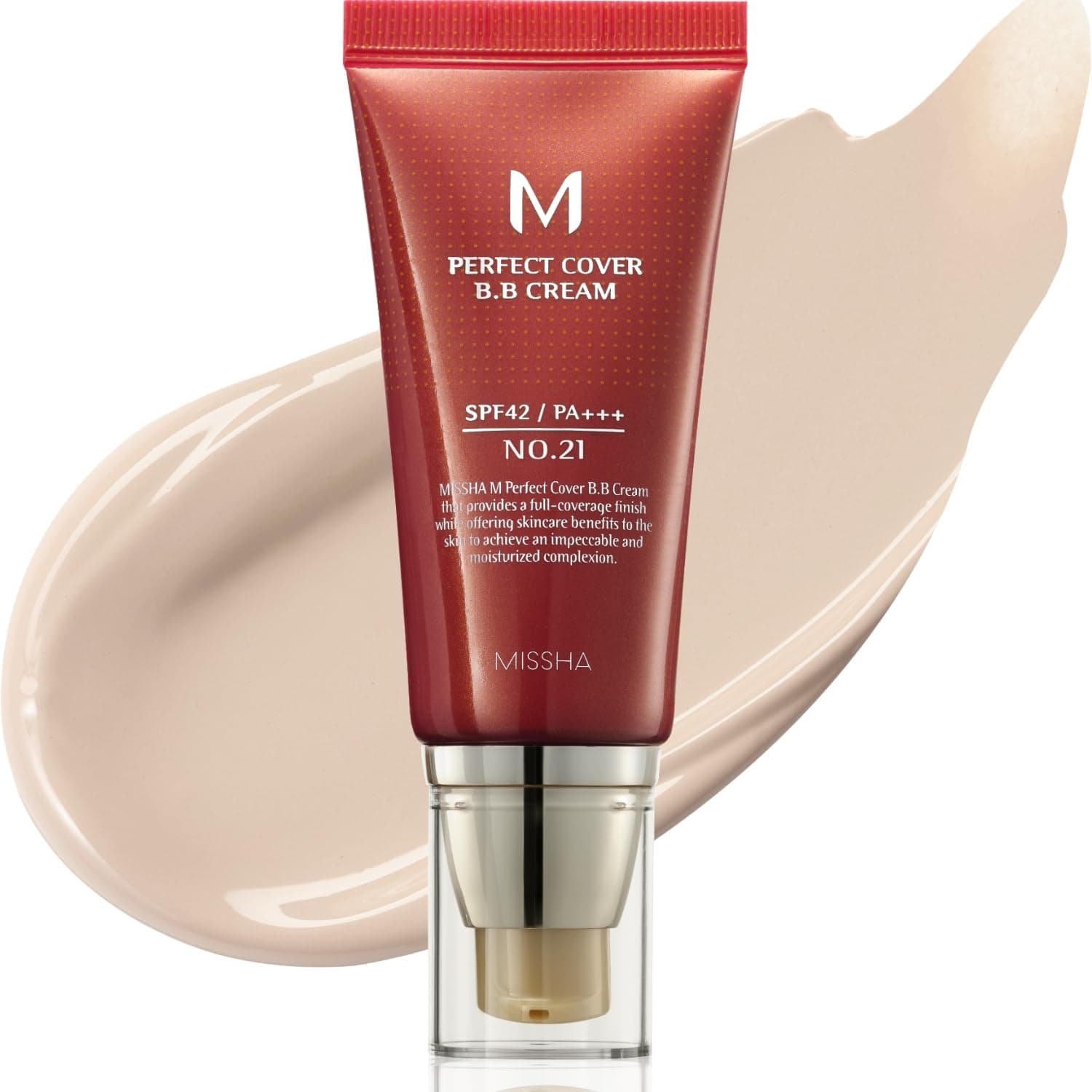 MISSHA M Perfect Cover BB Cream No.21 Light Beige SPF 42 - Flawless, Natural Coverage - image 1