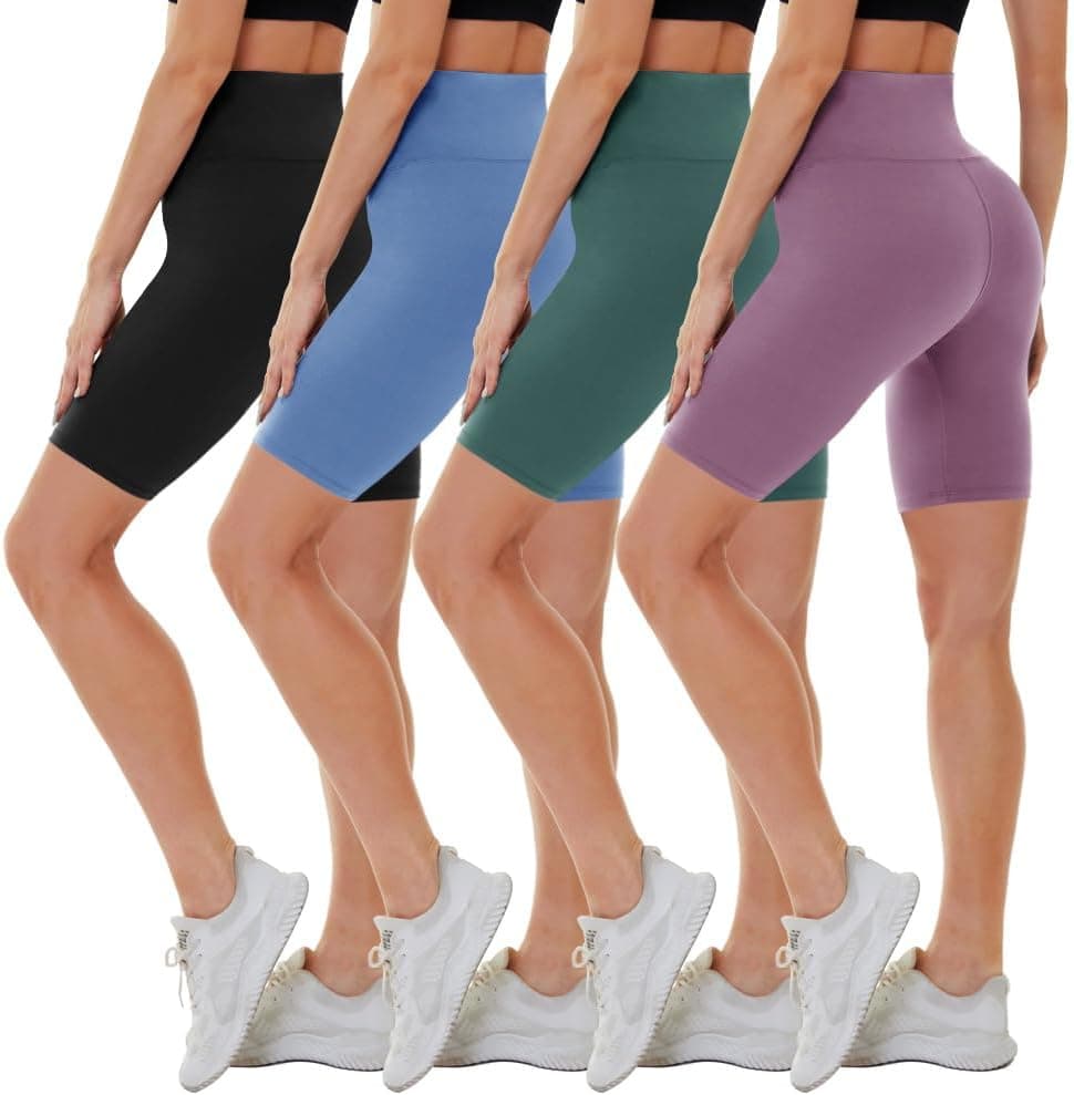 CAMPSNAIL 4 Pack Biker Shorts for Women High Waist - 5