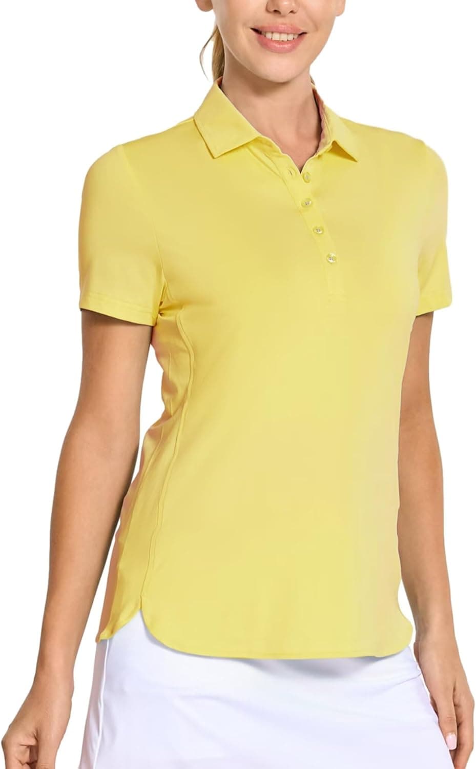 M MAELREG Womens Golf Shirt Short Sleeve 5 Buttons Quick Dry Casual Solid Moisture Wicking Tennis Polo Shirts for Women - image 1