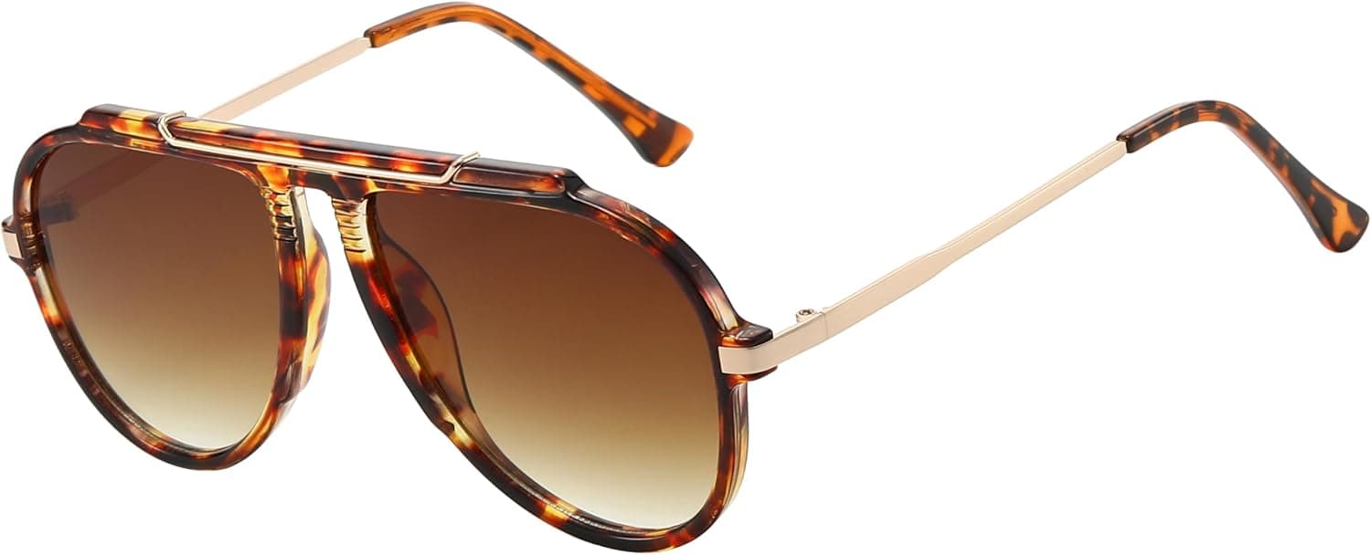 Kursan Classic Oversized Aviator Sunglasses for Women Men UV400 Pilot Shades for Driving Beach Travel