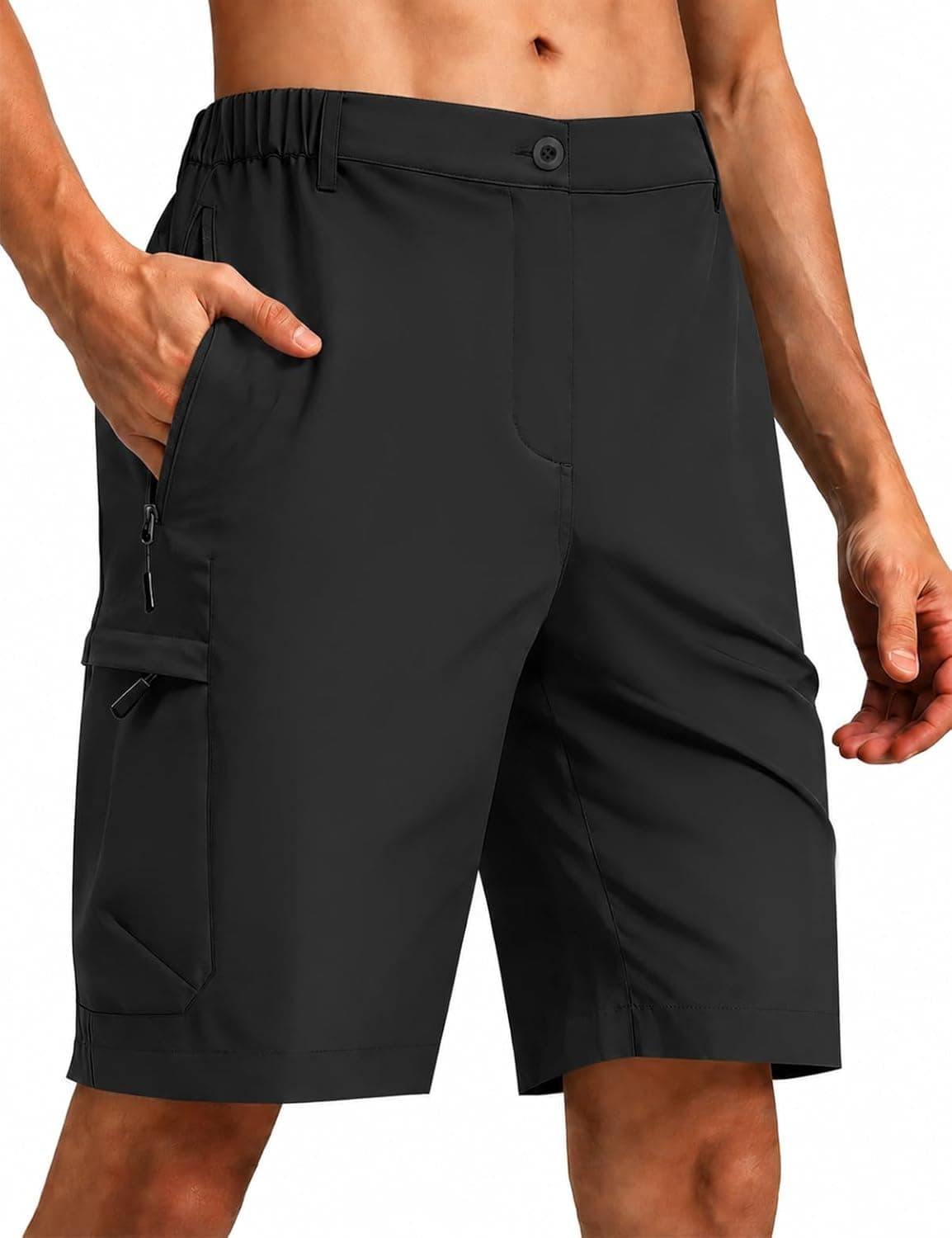 Mens Hiking Cargo Shorts 9" Quick Dry Casual Work Tactical Shorts for Men Outdoor Golf Camping with 6 Zipper Pockets - image 1