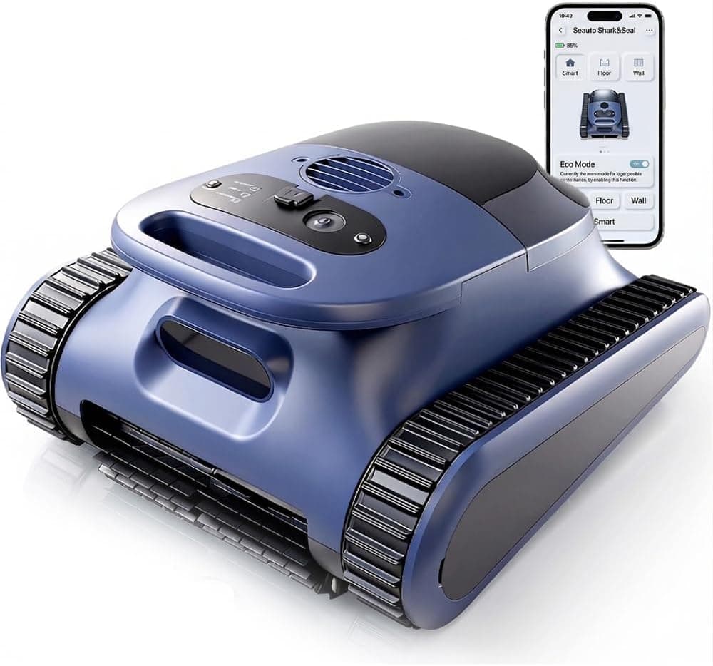 (2026 New) Gnyery Cordless Robotic Pool Cleaner, Smart Navigation, App Control,Self-Parking, Cleans Floor, Wall & Waterline, for Inground & Above-Ground Pools up to 2,150 Sq. Ft.