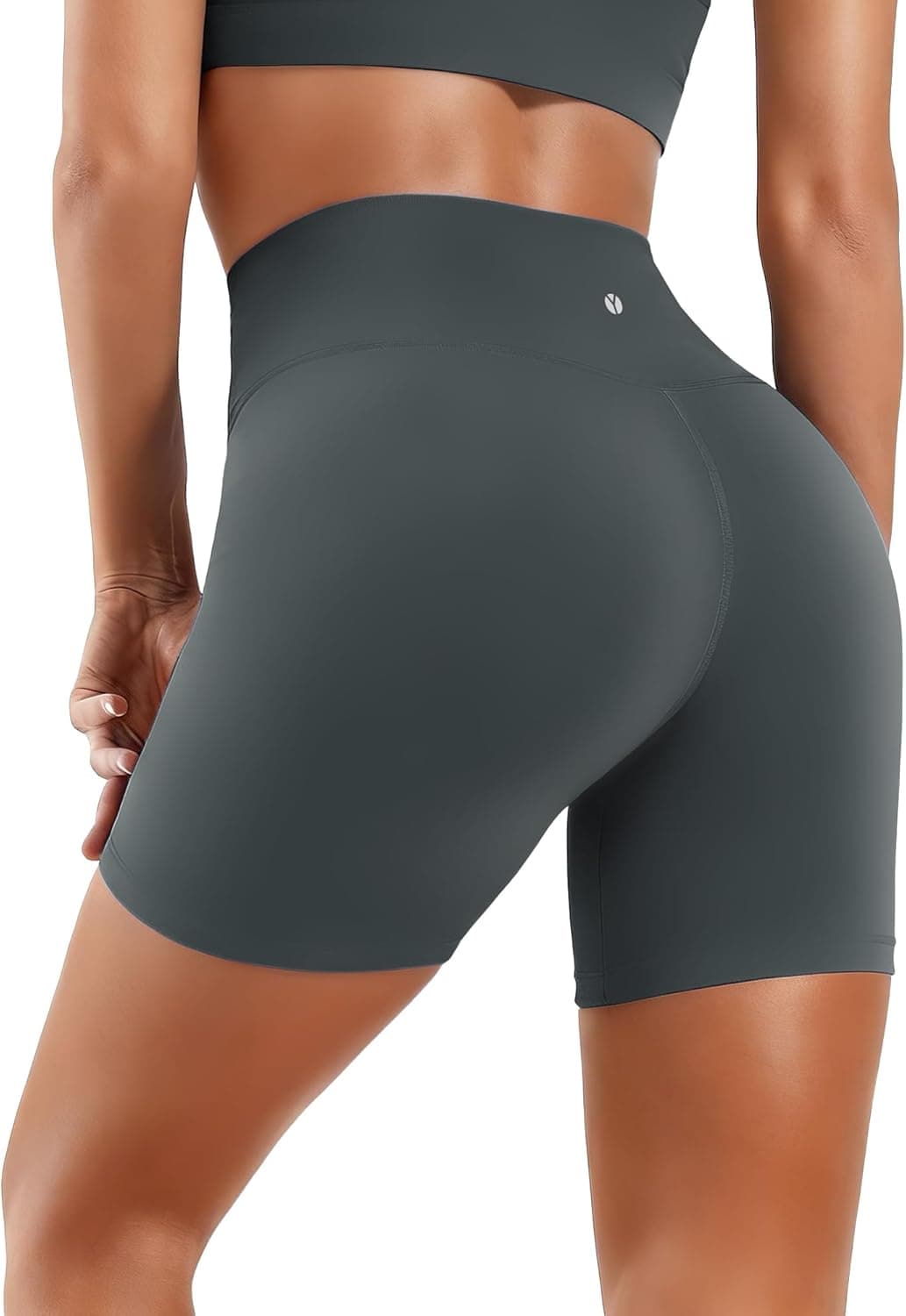 Women’s 6” High Waisted Biker Shorts Sculpting Fit Tummy Control Quick Dry Athletic Workout Shorts - image 1