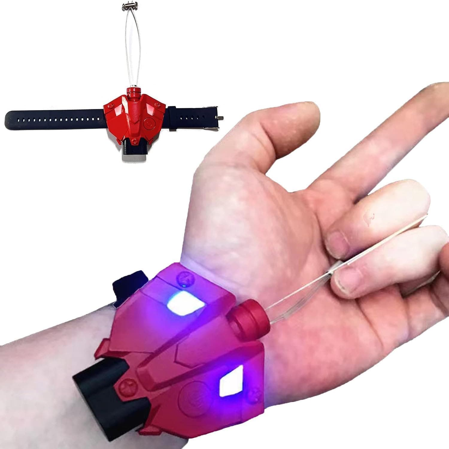 Spider Web Launcher String Shooters Toy, Cool Gadgets String Shooter Real Silk Superhero Role-Play Cool Stuff Fun Toys Great -Perfect Christmas & Birthday Gift (Red)