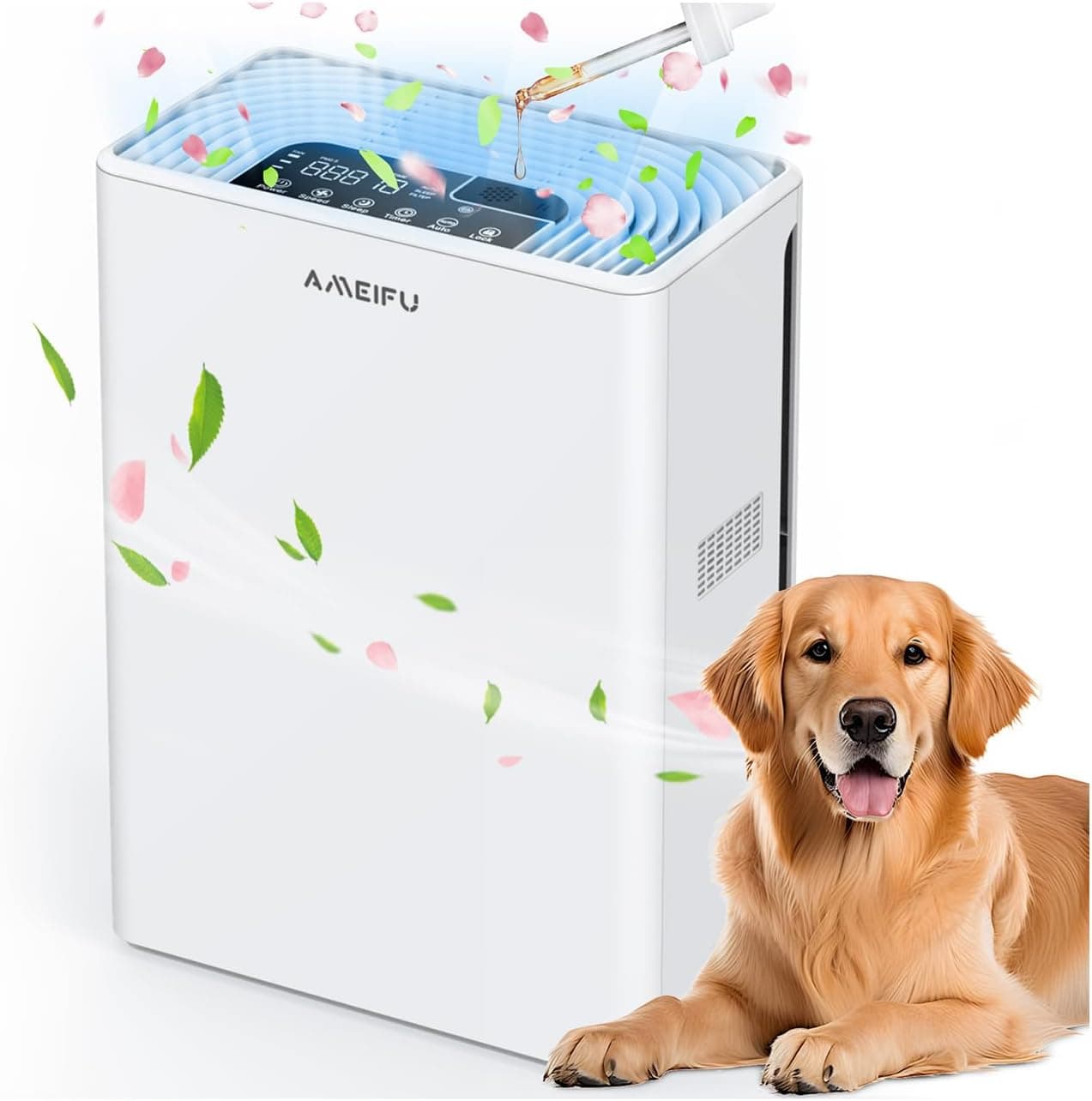 AMEIFU Air Purifiers for Home, Bedroom, Dorm & Large Room up to 2300sq.ft, H13 True HEPA with PM 2.5 Air Quality Display, Air Cleaner with Washable Pre-Filter for Pets Hair, Dander, Smoke, Pollen - image 1
