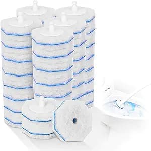 MIZIKUSON 50‑Pack Toilet Brush Wand Refills – 5X Cleaning Power Disposable Heads