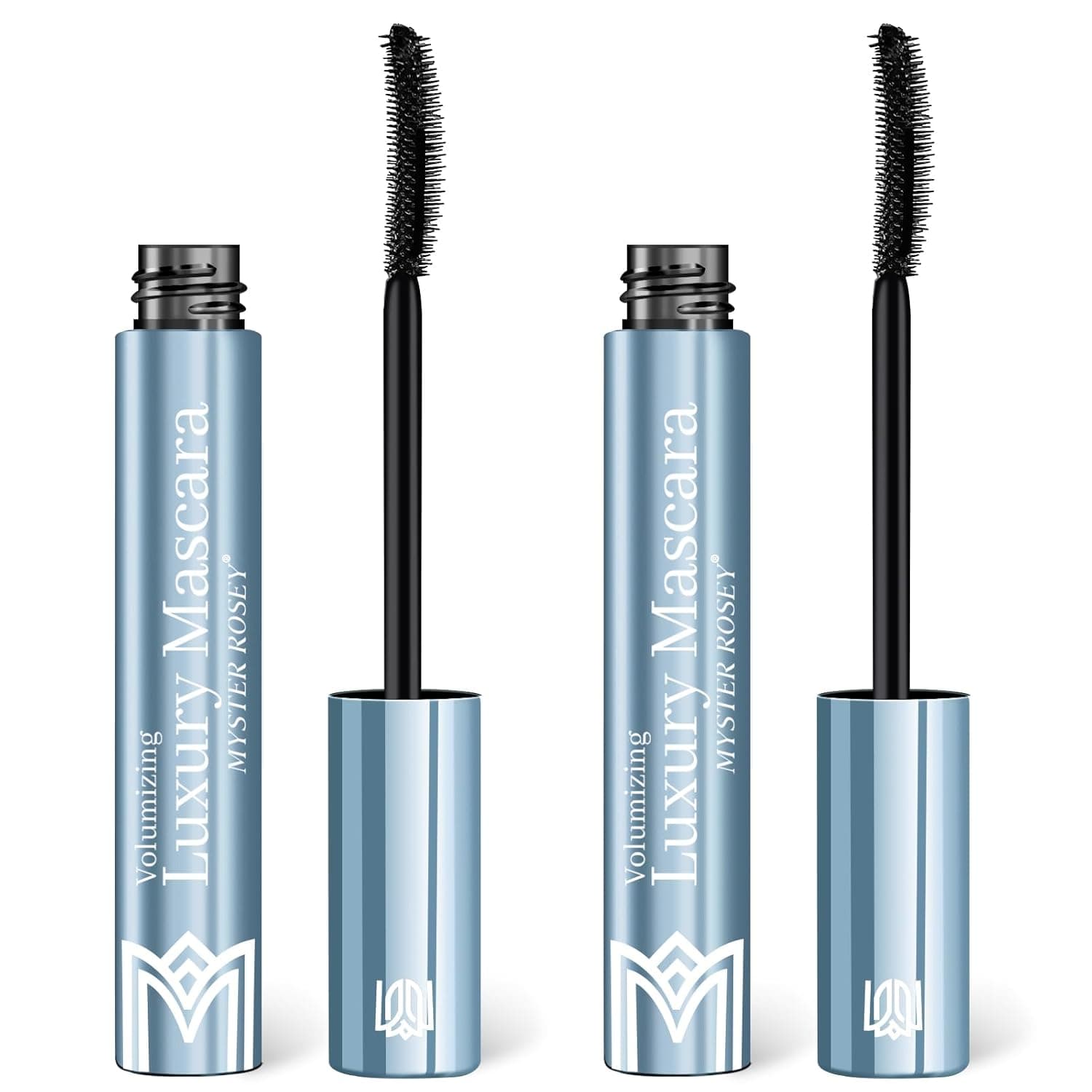 MYSTER ROSEY Mascara for Older Women, Tubing Mascara Black - Lengthening, Volumizing & Curling, Smudge-Proof, Washable, Add Jojoba Oil and Castor Oil, Vegan & Cruelty-Free - 0.4 Fl Oz (Pack of 2)