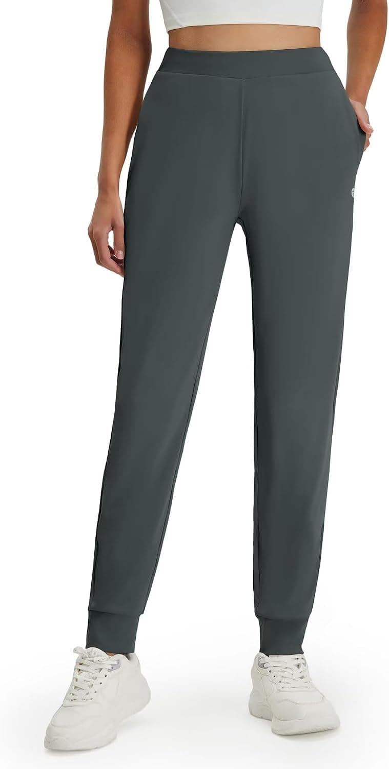 M MAELREG Womens Joggers with Pockets 26"/28"/30" Stretch Drawstring Tapered Running Sweatpants for Women Golf Lounge Workout