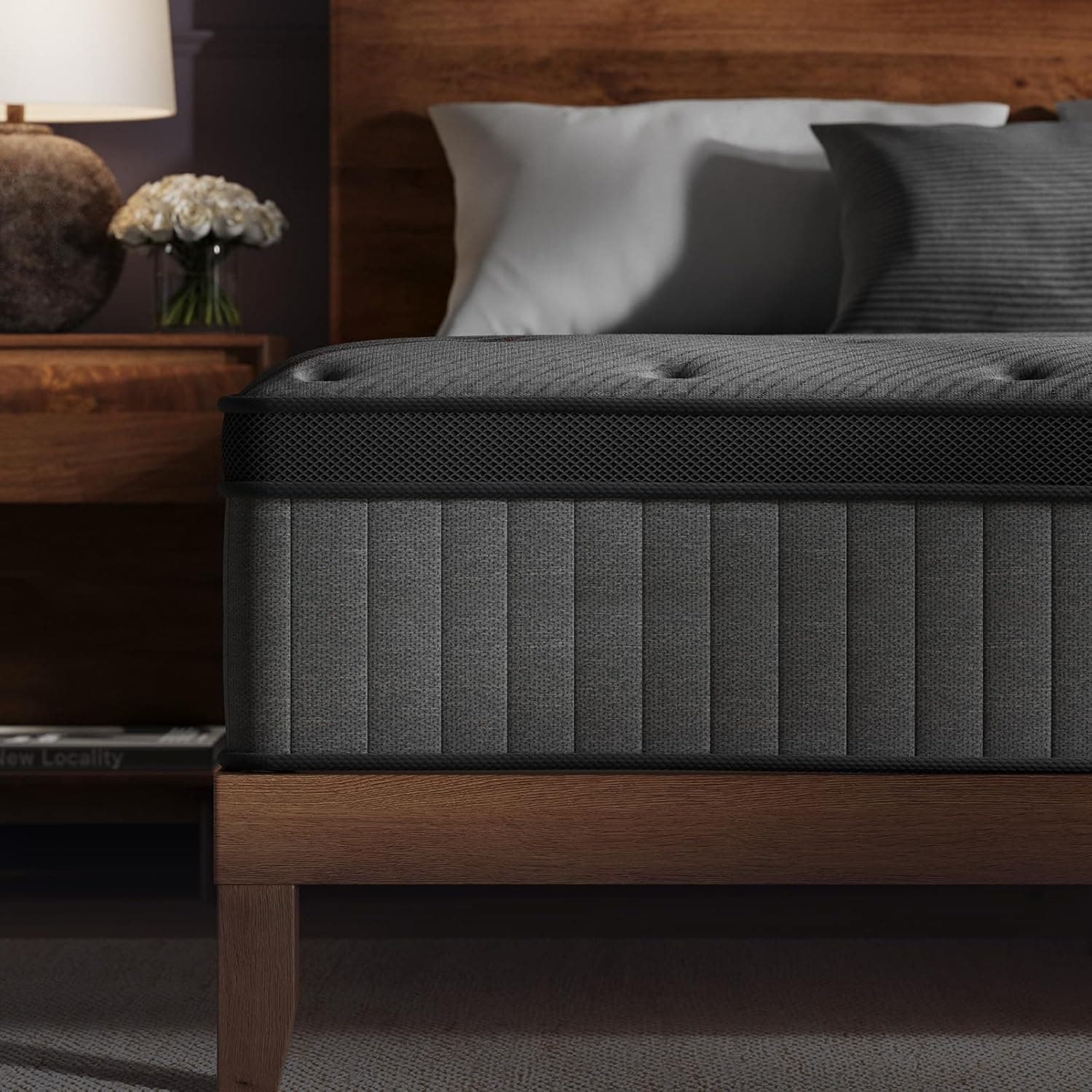 Aura Queen Mattress 10 Inch, Dual Cooling Hybrid Mattress with Cooling Gel Foam, Breathable Cover & Airflow Vents, Medium Feel, Motion Isolation, Fiberglass-Free - image 1