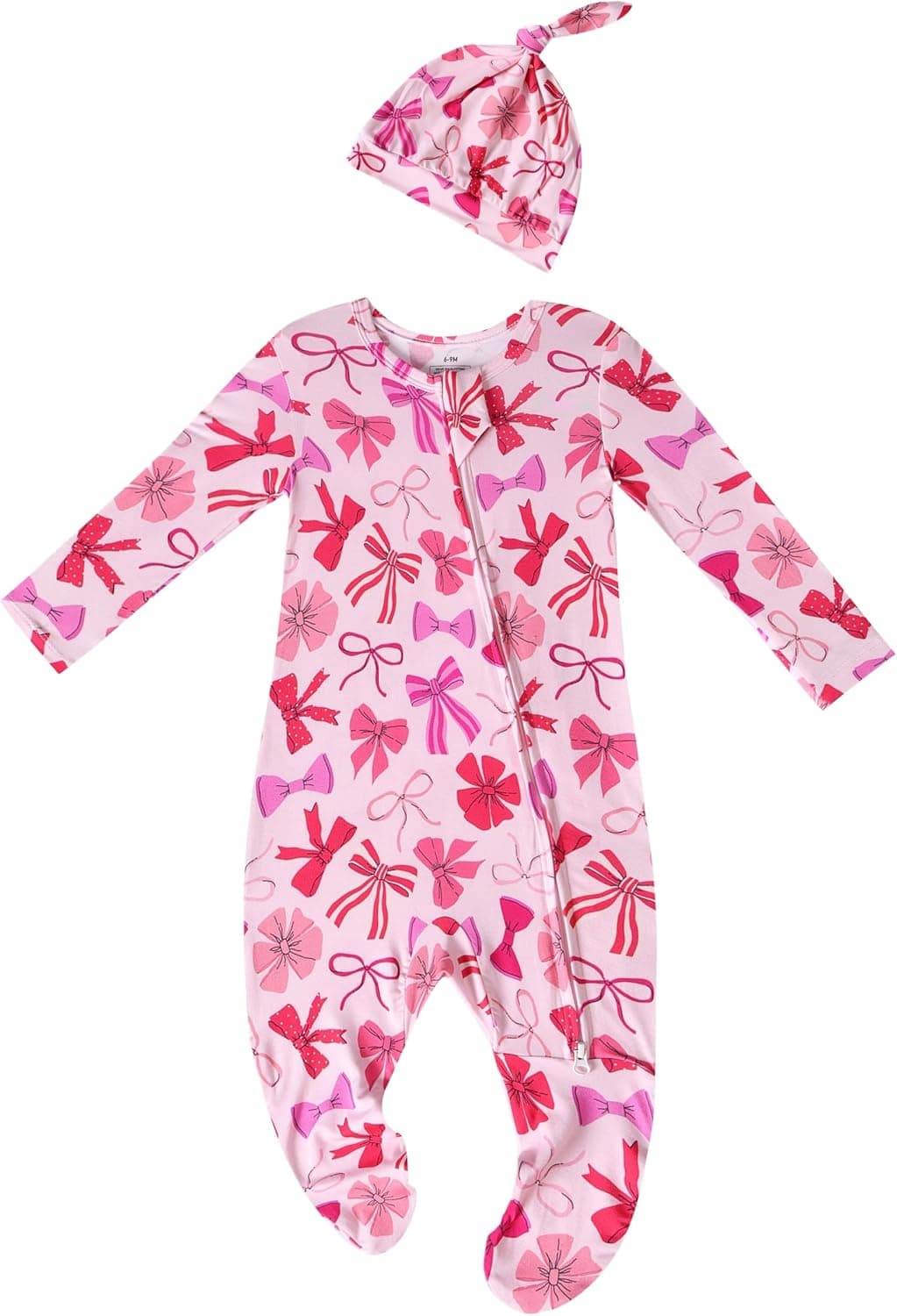 Baby One-Piece Footies Long Sleeve Rompers 2-Way Zipper, Viscose from Bamboo Baby Bodysuit Clothes for Boys Girls - image 1