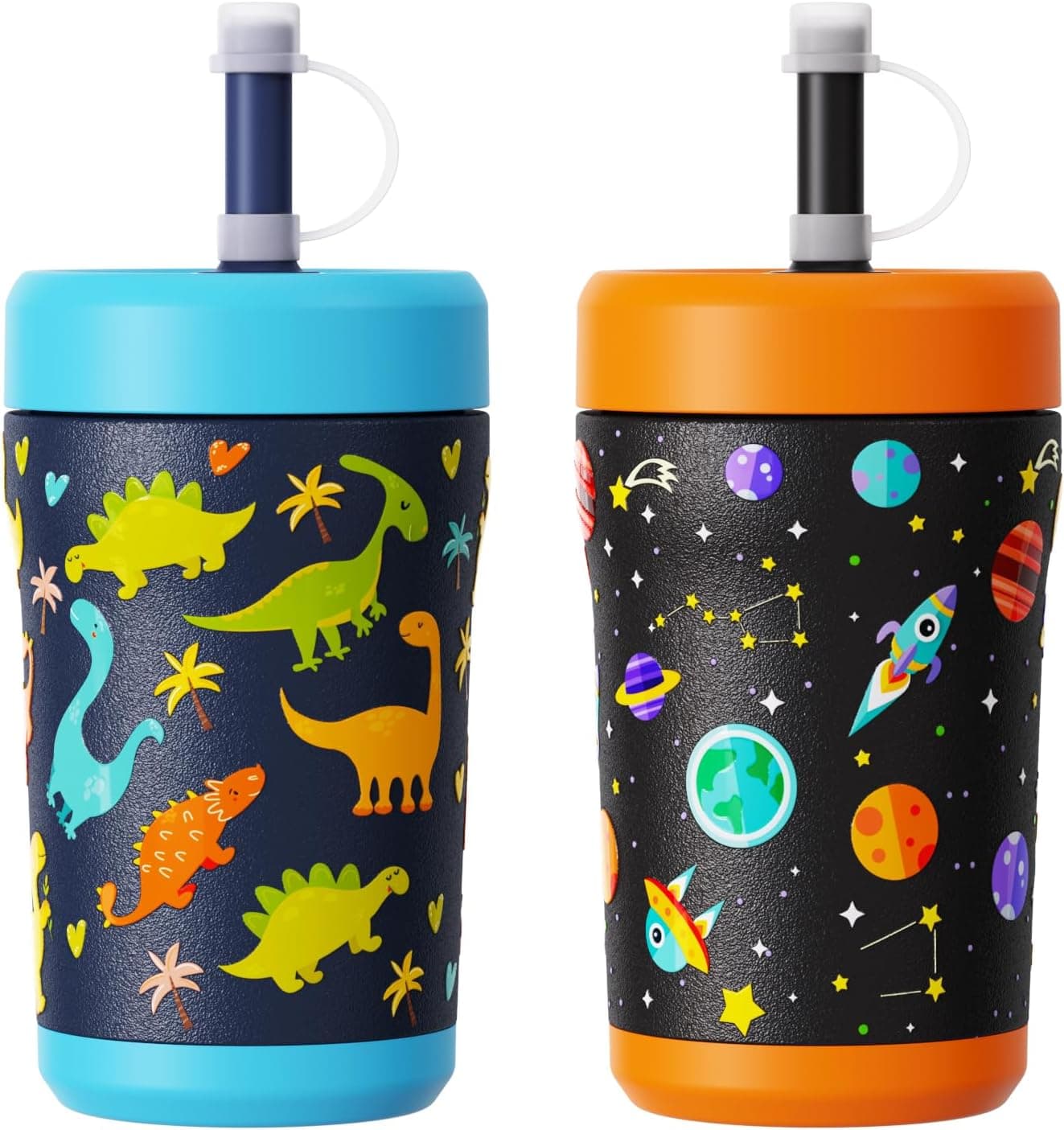 Sursip Toddler Insulated Stainless Steel Cups Spill Proof, Kids 12 oz Sippy Cups for Toddlers 1-3 Tumbler with Straw and Lid for Smoothie BPA-Free - image 1