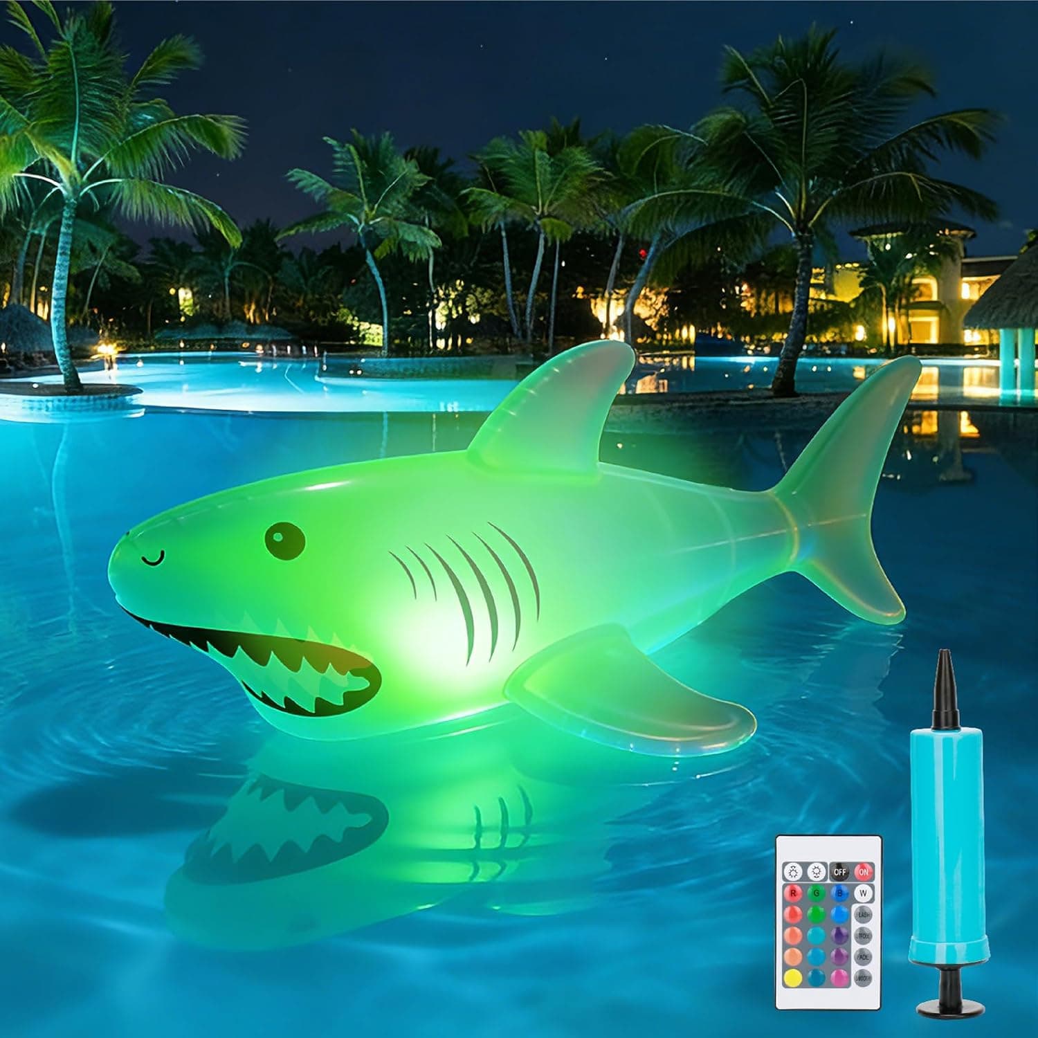 40" Solar Powered Floating Pool Lights, Pool Lights that Float with Remote Control, 16 Colors RGB Lighting, IP68 Waterproof for Inground/Above Ground Pool, Pool Party, Bathroom, Bathtub, Garden