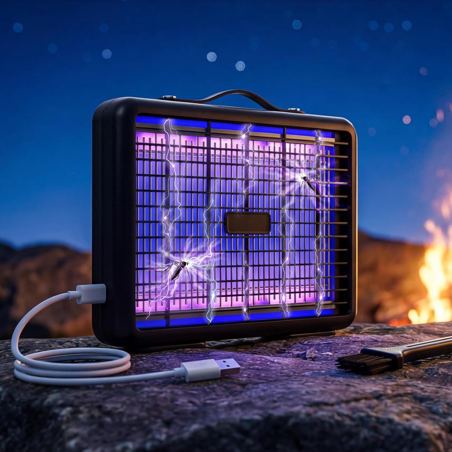 Electric Bug Zapper Indoor Outdoor, 100,000-Hour LED Mosquito Zapper with 3500V Powerful Grid, Lightweight Fly Zapper for Home, Patio, Garage