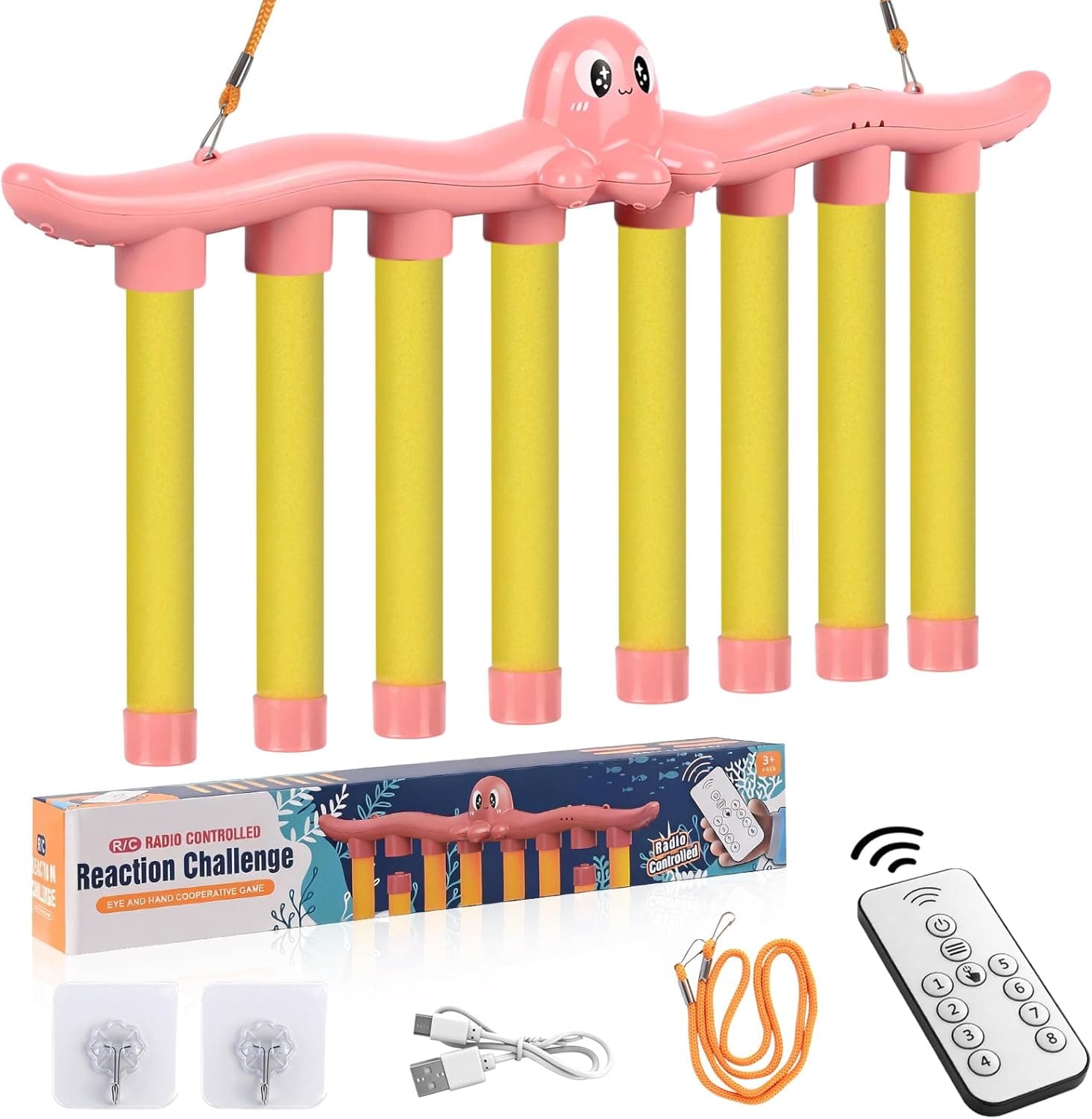 Mandaarooker Reflex Drop Sticks Challenge Game, 3 Adjustable Speed Hand Eye Coordination Toy, Reaction Time Training Catching Game for Kids Ages 3+ and Adults, Indoor Outdoor Family Party Gift - image 1